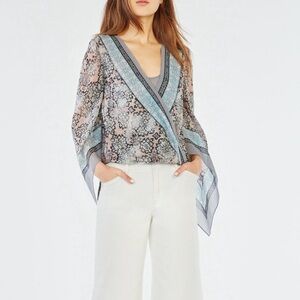 BCBGMaxAzria Kasia Silk Handkerchief Blouse🧚